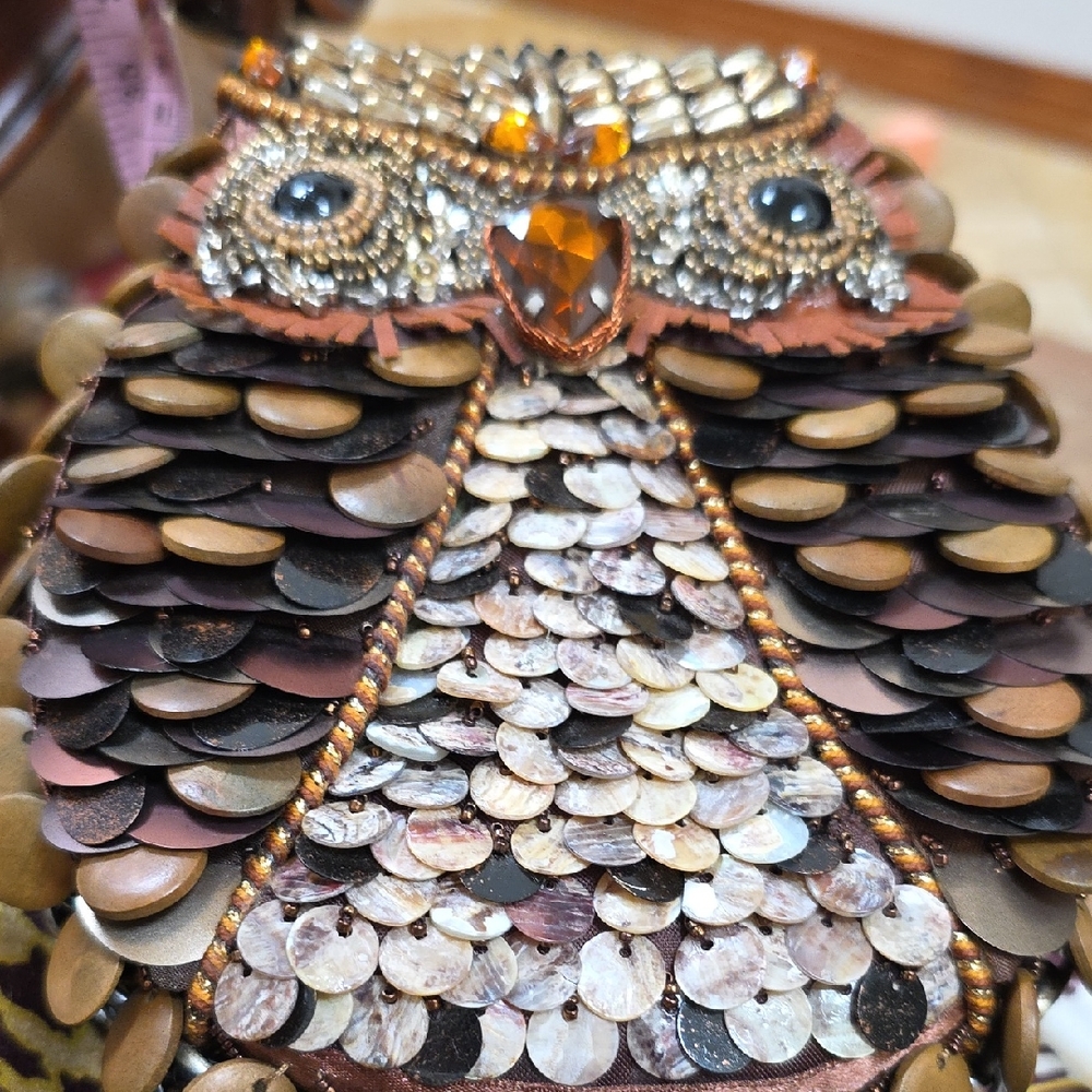 Mary Frances Multicolor Owl Crossbody Bag